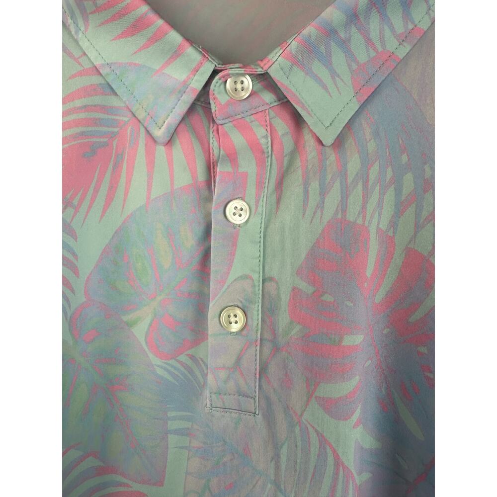 Sunday Swagger Fiji Polo Shirt Golf Tropical Aloha Palm Floral Men's 4XL - Picture 7 of 12